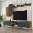 TV-bänk Hanah Home Class S Valnöt Spånskiva 180x44x35 cm - TV-bänkar - 8681875184389 - 3