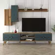 TV-bänk Hanah Home Class S Valnöt Spånskiva 180x44x35 cm - TV-bänkar - 8681875184389 - 2