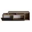 TV-bänk Hanah Home Nexera Valnöt Svart Spånskiva 149,8x42,9x35,3 cm - TV-bänkar - 8682870664579 - 1