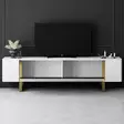 TV-bänk Hanah Home Yildiz Vit Guld Spånskiva 180x50x30 cm - TV-bänkar - 8684283557219 - 4
