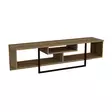 TV-bänk Hanah Home Asal Valnöt Svart Spånskiva 149,4x40,2x35,2 cm - TV-bänkar - 8681875670349 - 1