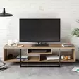TV-bänk Hanah Home Asal Valnöt Svart Spånskiva 149,4x40,2x35,2 cm - TV-bänkar - 8681875670349 - 3