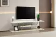 TV-bänk Hanah Home Canaz Travertin Guld Spånskiva Metall 120x33x30 cm - TV-bänkar - 8684283111169 - 2