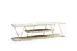 TV-bänk Hanah Home Canaz Travertin Guld Spånskiva Metall 120x33x30 cm - TV-bänkar - 8684283111169 - 5
