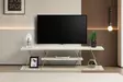 TV-bänk Hanah Home Canaz Travertin Guld Spånskiva Metall 120x33x30 cm - TV-bänkar - 8684283111169 - 3