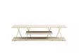 TV-bänk Hanah Home Canaz Travertin Guld Spånskiva Metall 120x33x30 cm - TV-bänkar - 8684283111169 - 1
