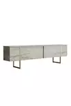 TV-bänk Hanah Home Luxe Travertin Guld Spånskiva 180x30x50 cm - TV-bänkar - 8684282970439 - 1