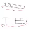 TV-bänk Hanah Home Arya Vit Spånskiva 180x44x31,5 cm - TV-bänkar - 8681181980149 - 4