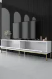 TV-bänk Hanah Home Lord Vit Guld Spånskiva 180x47x30 cm - TV-bänkar - 8684282484059 - 3
