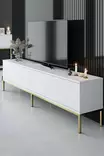 TV-bänk Hanah Home Lord Vit Guld Spånskiva 180x47x30 cm - TV-bänkar - 8684282484059 - 4