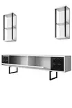 TV-bänk Hanah Home Black Line Vit Svart Spånskiva 180x30x48 cm - TV-bänkar - 8683742126119 - 8