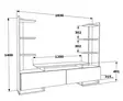 TV-bänk Hanah Home Ava Vit Ek Spånskiva 183,6x140x31,7 cm - TV-bänkar - 8683743959709 - 5