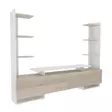 TV-bänk Hanah Home Ava Vit Ek Spånskiva 183,6x140x31,7 cm - TV-bänkar - 8683743959709 - 1