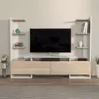 TV-bänk Hanah Home Ava Vit Ek Spånskiva 183,6x140x31,7 cm - TV-bänkar - 8683743959709 - 2
