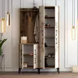 Hallmöbel Hanah Home Berlin BA Valnöt Vit Marmormönster Spånskiva 120x200x35 cm - Hallskåp - 8683342170239 - 4