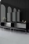 TV-bänk Hanah Home Lord Svart Silver Spånskiva 180x47x30 cm - TV-bänkar - 8684282484219 - 3