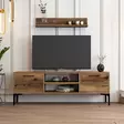 TV-bänk Hanah Home Riga Valnöt Spånskiva 140x48x30 cm - TV-bänkar - 8683742130529 - 2