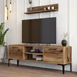 TV-bänk Hanah Home Riga Valnöt Spånskiva 140x48x30 cm - TV-bänkar - 8683742130529 - 3