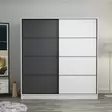 Garderob Hanah Home Kale Vit Antracit Spånskiva 180x210x52 cm - Garderober - 8683742562269 - 2