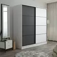 Garderob Hanah Home Kale Vit Antracit Spånskiva 180x210x52 cm - Garderober - 8683742562269 - 3
