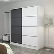 Garderob Hanah Home Kale Vit Antracit Spånskiva 180x210x52 cm - Garderober - 8683742562269 - 4