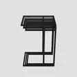 Nästbord Hanah Home Ibiza Svart Härdat Glas 42x58x34 cm 40x54x30 cm 38x50x26 cm - Bord - 8684282577379 - 11