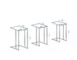 Nästbord Hanah Home Ibiza Svart Härdat Glas 42x58x34 cm 40x54x30 cm 38x50x26 cm - Bord - 8684282577379 - 1