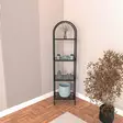 Bokhylla Hanah Home Mona Svart Härdat Glas 80x152x30 cm - Bokhyllor - 8684282573869 - 3