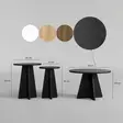 Soffbord Hanah Home Mushroom 3 Svart Spånskiva 60x40x60 40x50x40 30x45x30 cm - Soffbord - 8684282515319 - 4