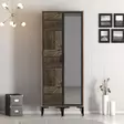 Garderob Hanah Home Kumsal PR Valnöt Antracit Spånskiva 80x47,5x201,4 cm - Garderober - 8684282088929 - 2