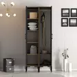 Garderob Hanah Home Kumsal PR Valnöt Antracit Spånskiva 80x47,5x201,4 cm - Garderober - 8684282088929 - 3