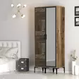 Garderob Hanah Home Kumsal PR Valnöt Antracit Spånskiva 80x47,5x201,4 cm - Garderober - 8684282088929 - 4