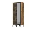 Garderob Hanah Home Kumsal PR Valnöt Antracit Spånskiva 80x47,5x201,4 cm - Garderober - 8684282088929 - 1