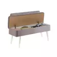 Bänk Hanah Home Vina 0701 Vit Grå Spånskiva 110x82,5x40 cm - Möbler - 8683742499879 - 3