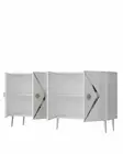 Konsolbord Hanah Home Domino KB150 Vit Silver Spånskiva 150x75x35 cm - Byråer och skåp - 8684283560349 - 5
