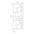 Bokhylla Hanah Home Prins Vit Spånskiva 60x150x15 cm - Bokhyllor - 8683743537129 - 4