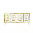 Konsolbord Hanah Home Karya Vit Guld Spånskiva 150x40x79 cm - Byråer och skåp - 8684282612599 - 1