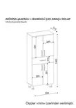 Badrumsskåp Hanah Home Arizona 4 Kapak Vit Spånskiva 59,4x140x31,5 cm - Badrumsmöbler - 8681181596579 - 6