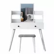 Sminkbord Hanah Home BJ102 Vit Spånskiva 103x111,8x40 cm - Toalettbord - 8683742031659 - 1