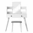 Sminkbord Hanah Home BJ102 Vit Spånskiva 103x111,8x40 cm - Toalettbord - 8683742031659 - 9