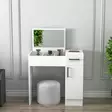 Sminkbord Hanah Home Inci Vit Spånskiva 74,2x107,5x37,6 cm - Toalettbord - 8681875796049 - 2