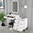 Sminkbord Hanah Home Lizbon 549 Vit Spånskiva 124x84,7x40 cm - Toalettbord - 8683743327249 - 5