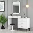Sminkbord Hanah Home Lizbon 549 Vit Spånskiva 124x84,7x40 cm - Toalettbord - 8683743327249 - 3