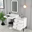 Sminkbord Hanah Home Lizbon 549 Vit Spånskiva 124x84,7x40 cm - Toalettbord - 8683743327249 - 4