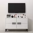 TV-bänk Hanah Home White Vit Spånskiva 120x75x30 cm - TV-bänkar - 8683742102519 - 5