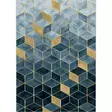 Matta Conceptum Exfab215 Vit Grön Guld Polyester 160x230 cm - Stora och medelstora mattor - 8683742599449 - 3