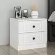 Sängbord Hanah Home Kale Vit Spånskiva 50x47x40 cm - Nattduksbord - 8683742567349 - 2