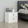 Sängbord Hanah Home Kale Vit Spånskiva 50x47x40 cm - Nattduksbord - 8683742567349 - 4