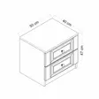 Sängbord Hanah Home Kale Vit Spånskiva 50x47x40 cm - Nattduksbord - 8683742567349 - 8