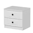 Sängbord Hanah Home Kale Vit Spånskiva 50x47x40 cm - Nattduksbord - 8683742567349 - 5